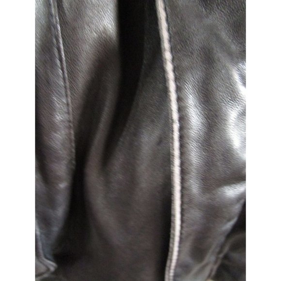 Italiano Leather Jacket Mens XL Vintage 1980s Hong Kong Lined GUC Minor Damage - Picture 8 of 16